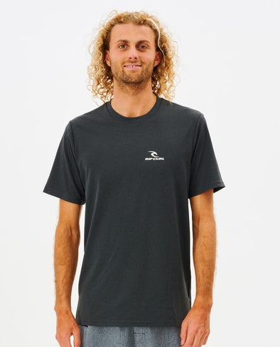RIP CURL SEARCH SERIES S/S TEE - BLACK/MARLE