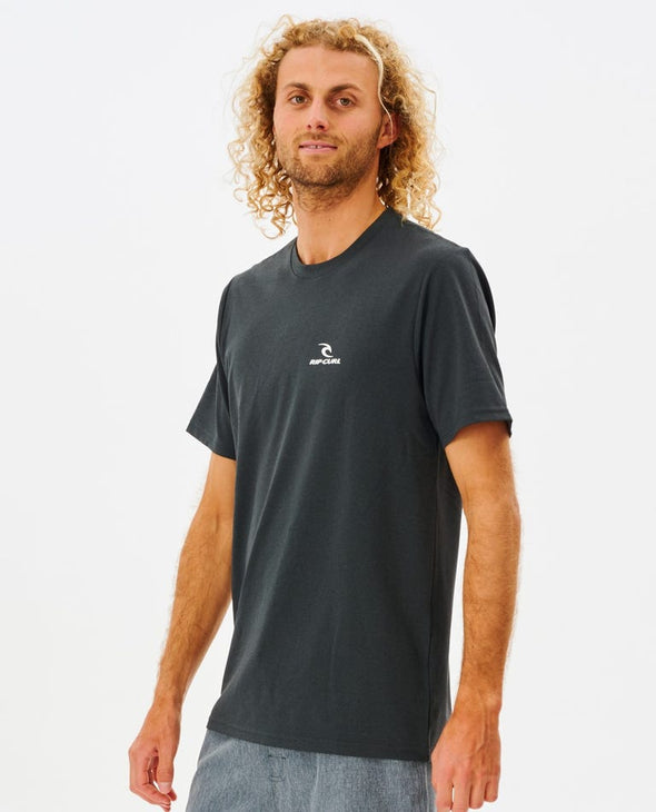 RIP CURL SEARCH SERIES S/S TEE - BLACK/MARLE