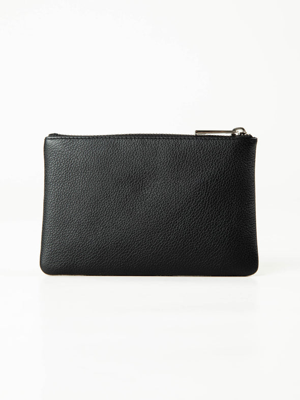 RUSTY GRACE LEATHER POUCH - BLACK