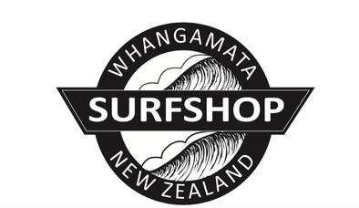 WHANGA SURF SHOP LARGE STICKER - BLACK/WHITE