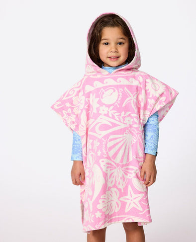 RIP CURL MIXED SNAP HOODED TOWEL-GIRL - PINK