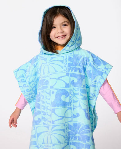 RIP CURL MIXED SNAP HOODED TOWEL-GIRL - BLUE