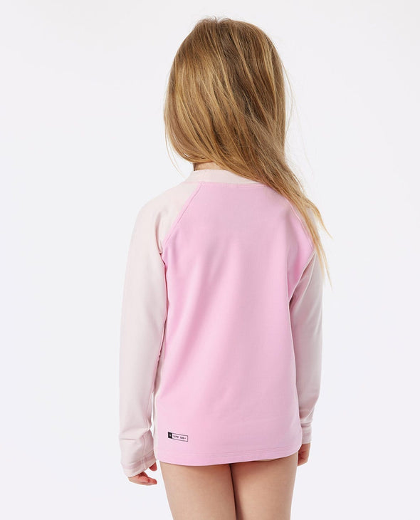 RIP CURL ICONS UV BRUSHED L/S-GIRL - BRIGHT PINK