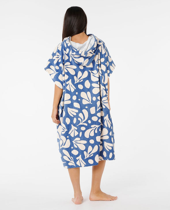 RIP CURL LOGO HOODED TOWEL -BLUE/NATURAL