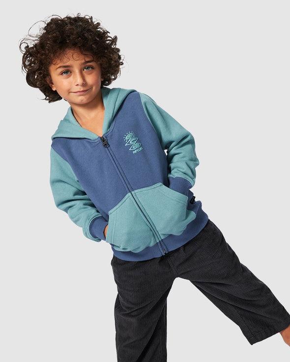 RIP CURL GROM ENERGY Z/T HOOD - BOY - BLUE LAGOON