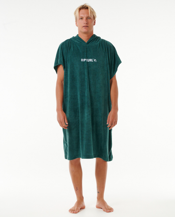 RIP CURL BRAND HOODED TOWEL - BLUE GREEN