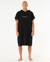 RIP CURL BRAND HOODED TOWEL - BLACK/GREY