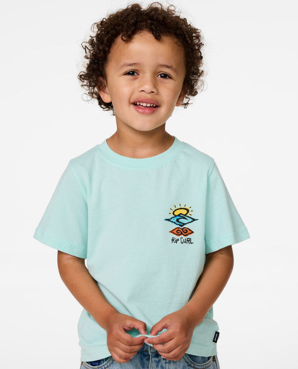 RIP CURL ICONS OF SHRED TEE-BOY - LIGHT AQUA
