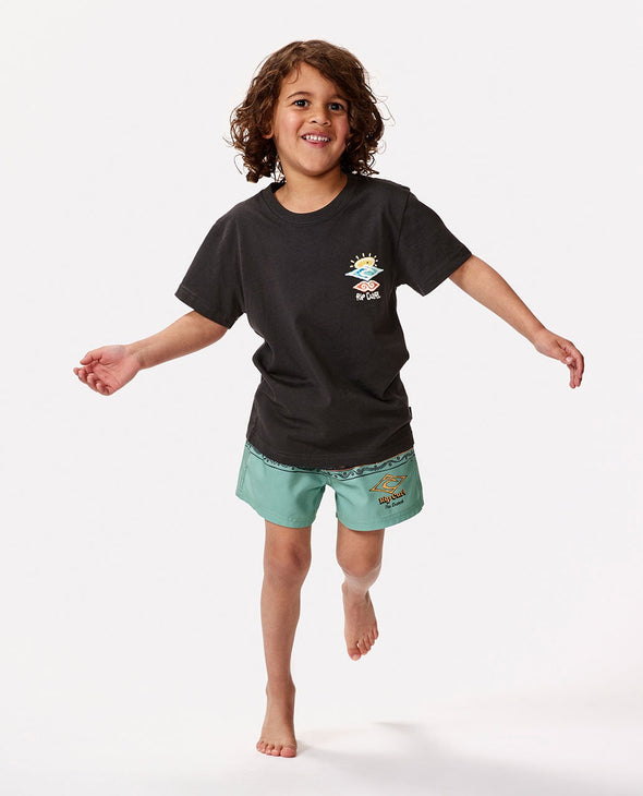 RIP CURL ICONS OF SHRED TEE-BOY - WASHED BLACK