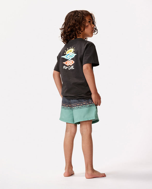 RIP CURL ICONS OF SHRED TEE-BOY - WASHED BLACK
