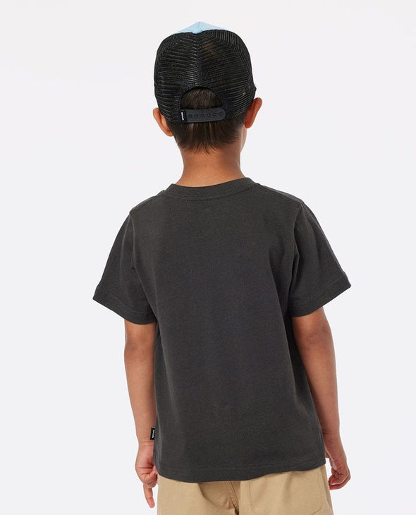 RIP CURL TUBE TOWN WAVES TEE-BOY - WASHED BLACK