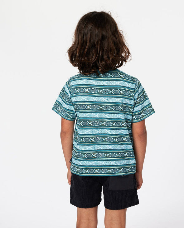 RIP CURL TUBE STRIPE TEE-BOY - OCEAN