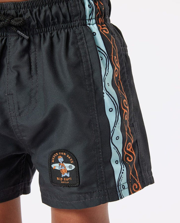 RIP CURL TUBE TOWN COSMIC VOLLEY-BOY - WASHED BLACK