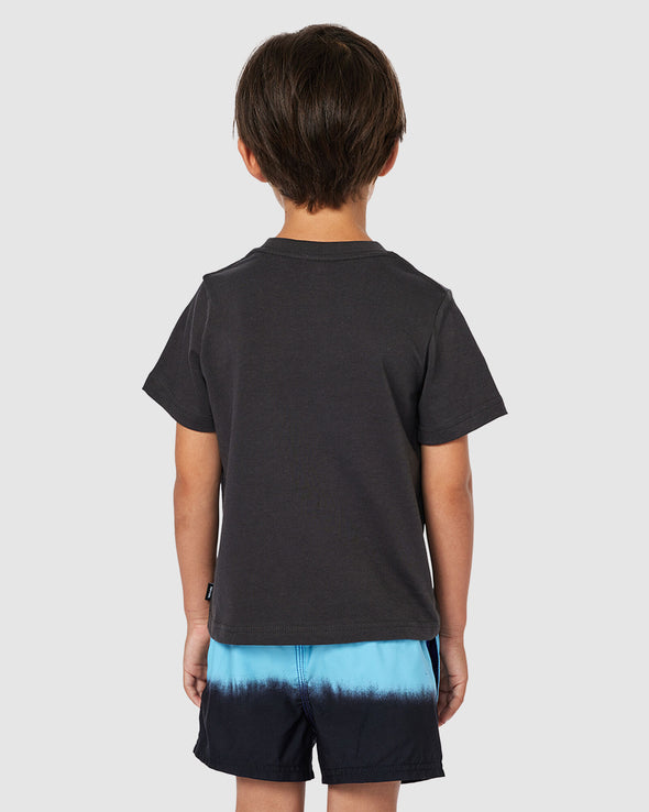 RIP CURL SUN SHAKA TEE - BOT - WASHED BLACK