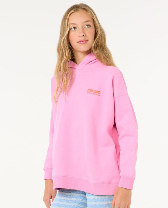 RIP CURL SURF PUFF HOOD-GIRL - HOT PINK