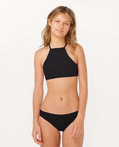 RIP CURL PREMIUM RIB BIKINI-GIRL - BLACK