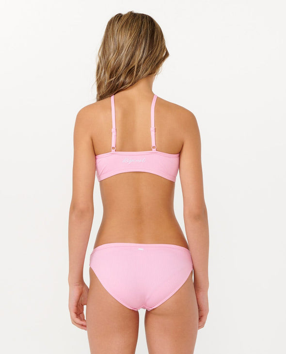 RIP CURL PREMIUM RIB BIKINI-GIRL - BRIGHT PINK