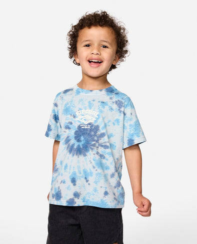 RIP CURL WAVE DAYZ TIE DYE TEE-BOY - BLUE