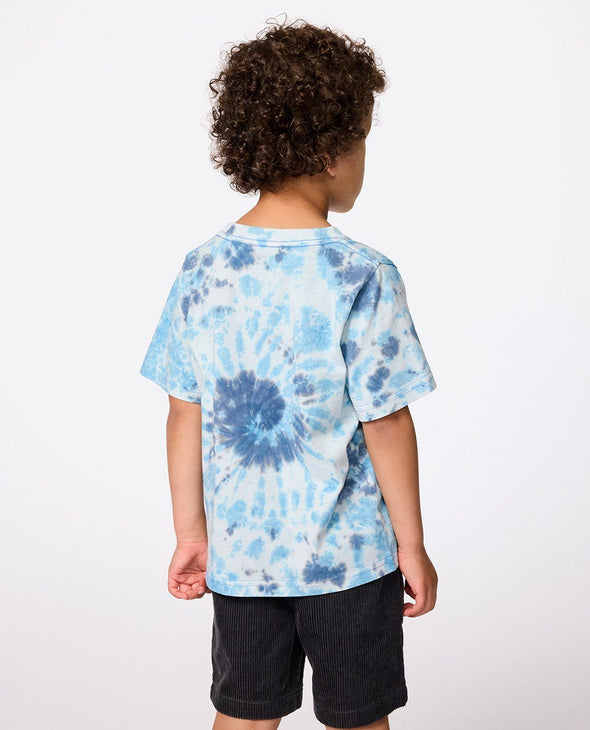 RIP CURL WAVE DAYZ TIE DYE TEE-BOY - BLUE