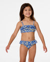 RIP CURL SUN SWELL FRILL BIKINI-GIRL - BLUE