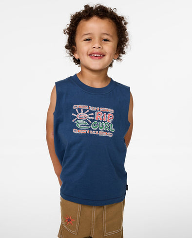 RIP CURL COSMIC SURFING MUSCLE-BOY - LIGHT NAVY