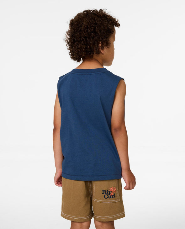 RIP CURL COSMIC SURFING MUSCLE-BOY - LIGHT NAVY