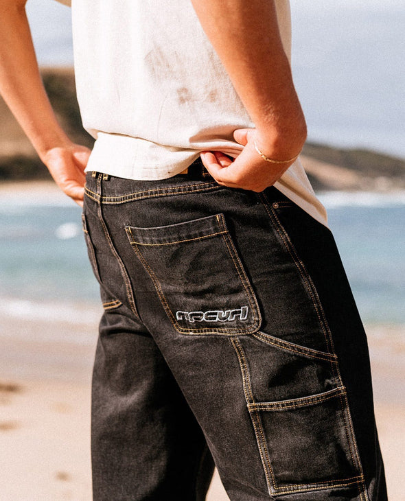 RIP CURL ARCHIVE DENIM WALKSHORT - WASHED BLACK