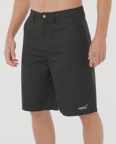 RIP CURL ARCHIVE PINSTRIPE WALKSHORT - BLACK