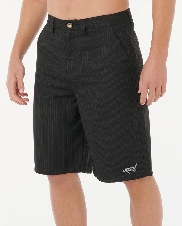 RIP CURL ARCHIVE PINSTRIPE WALKSHORT - BLACK
