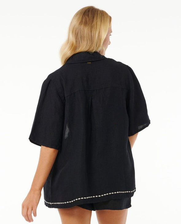 RIP CURL SOLEIL S/S SHIRT - BLACK