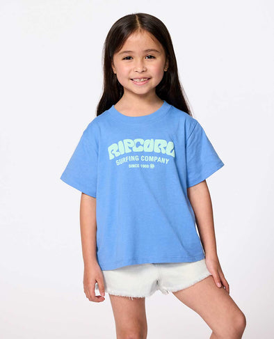 RIP CURL SURF PUFF RELAXED TEE-GIRL - BLUE
