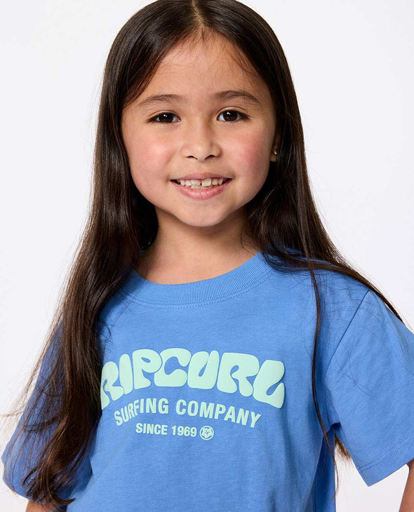 RIP CURL SURF PUFF RELAXED TEE-GIRL - BLUE