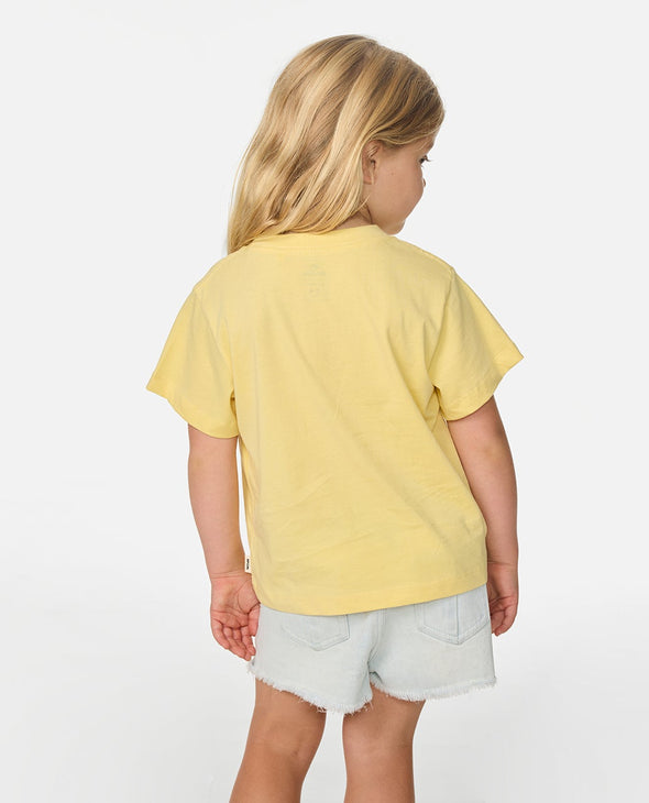 RIP CURL SUN SWELL DOLPHIN TEE-GIRL - BANANA