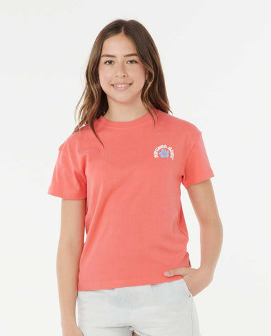 RIP CURL LUXE SURFVRELAXED TEE-GIRL - WATERMELON