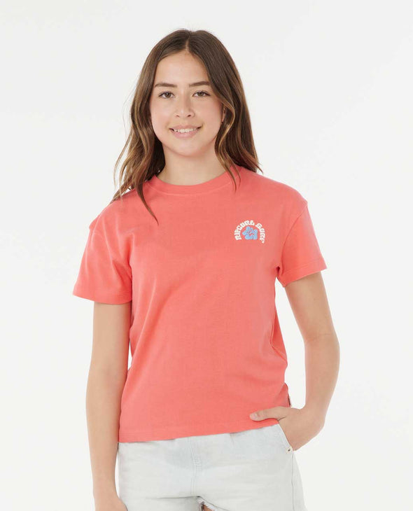 RIP CURL LUXE SURFVRELAXED TEE-GIRL - WATERMELON