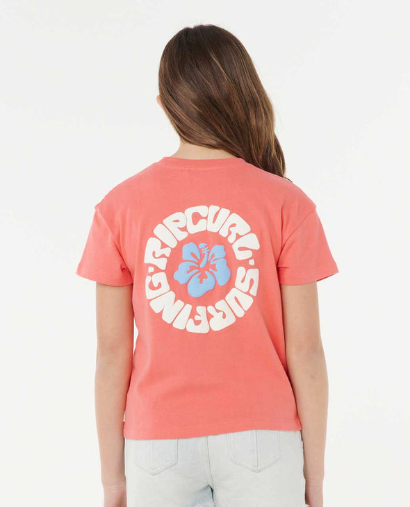 RIP CURL LUXE SURFVRELAXED TEE-GIRL - WATERMELON