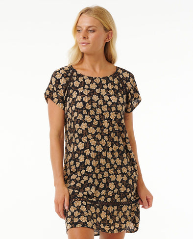 RIP CURL SOLEIL SHIFT DRESS - BLACK