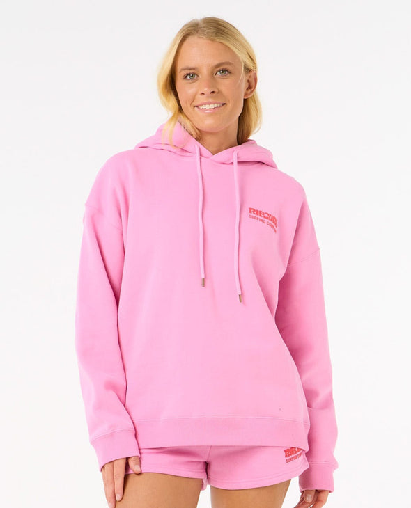 RIP CURL SURF PUFF HERITAGE HOOD - PINK