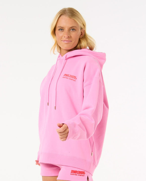 RIP CURL SURF PUFF HERITAGE HOOD - PINK