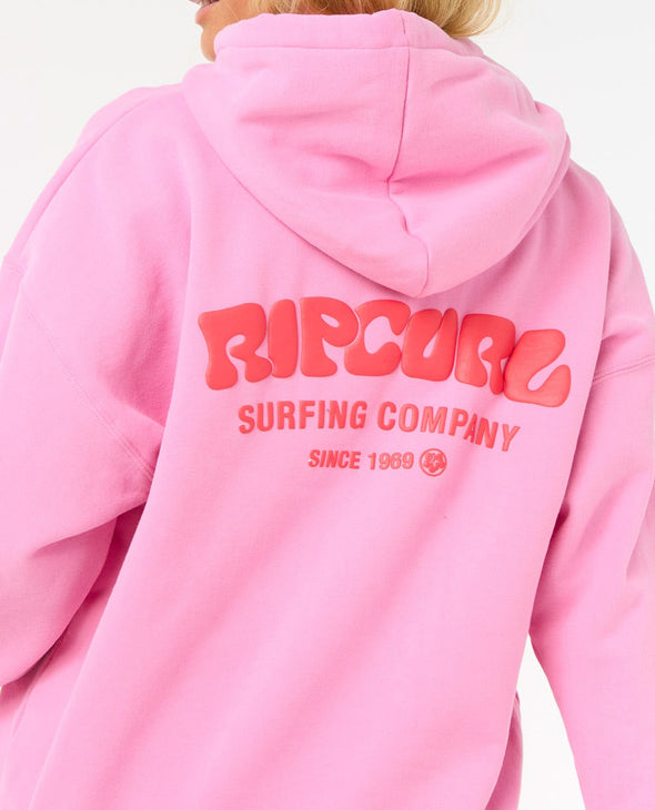 RIP CURL SURF PUFF HERITAGE HOOD - PINK