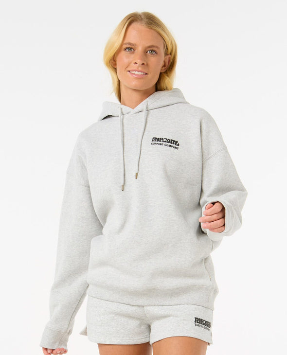 RIP CURL SURF PUFF HERITAGE HOOD - GREY MARLE