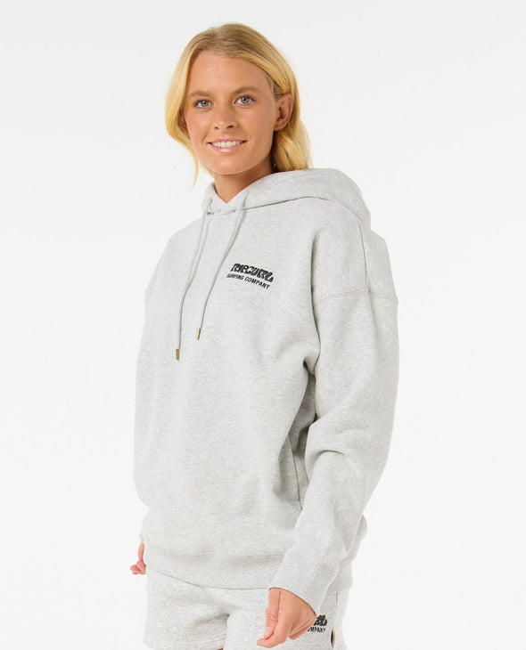 RIP CURL SURF PUFF HERITAGE HOOD - GREY MARLE