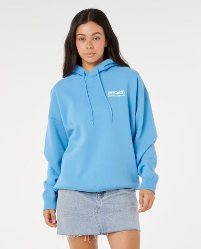 RIP CURL SURF PUFF HERITAGE HOOD - AZURE BLUE