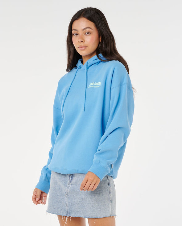 RIP CURL SURF PUFF HERITAGE HOOD - AZURE BLUE