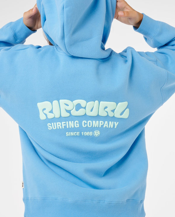 RIP CURL SURF PUFF HERITAGE HOOD - AZURE BLUE