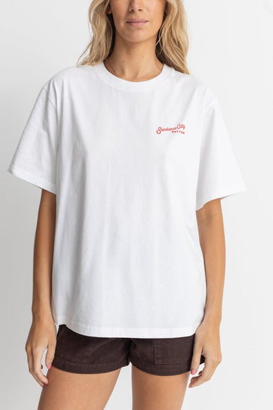 RHYTHM MOTEL OVERSIZED T-SHIRT - VINTAGE WHITE
