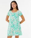 RIP CURL SUN TO SEA SHIFT DRESS - GREEN