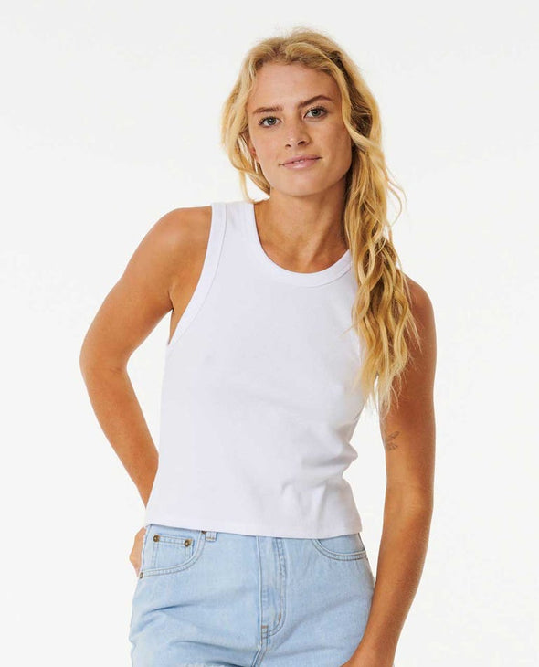 RIP CURL CLASSIC RIBBED TANK - OPTICAL WHITE