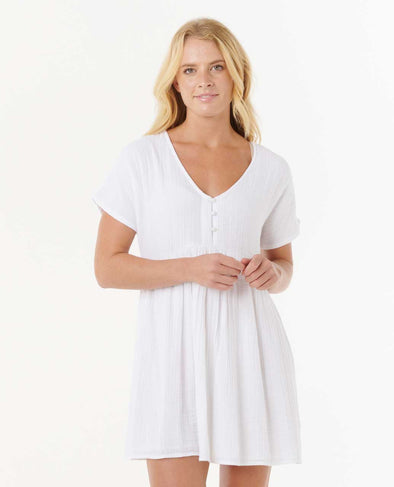 RIP CURL PREMIUM SURF S/S DRESS - WHITE