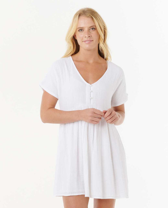 RIP CURL PREMIUM SURF S/S DRESS - WHITE